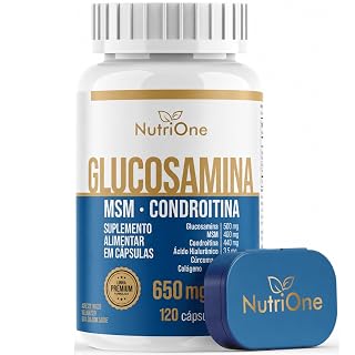 Nutrione 7 Ativos — glucosamina, condroitina, colágeno tipo II e cálcio, 120 cápsulas