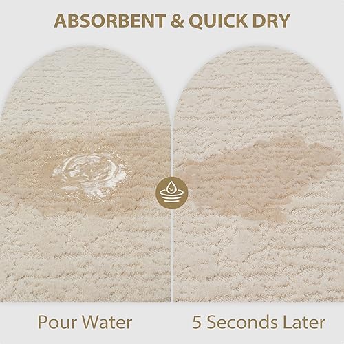 Miniatura 2 de Uphome Alfombra pequeña geométrica bohemia de 2 x 3 pulgadas, suave, antideslizante, lavable, alfombra moderna marroquí para baño, alfombra rústica