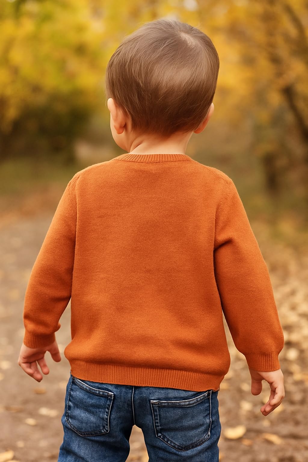 Mayoral Sweter dziecięcy 6-24 miesiące - pomarańczowy sweter z haftem szopa, ciepły i wygodny zimowy sweter, odzież codzienna jesień zima, 2305