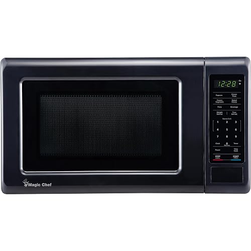 Magic Chef 0.7 cu. ft. Countertop Microwave in Black - 700W (10.1"H x 17"W x 12.5"D) MC77MB
