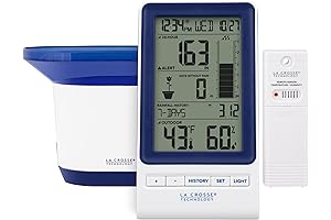 La Crosse Technology 724-1415BL Wireless Digital Rain Station with Outdoor Thermometer
