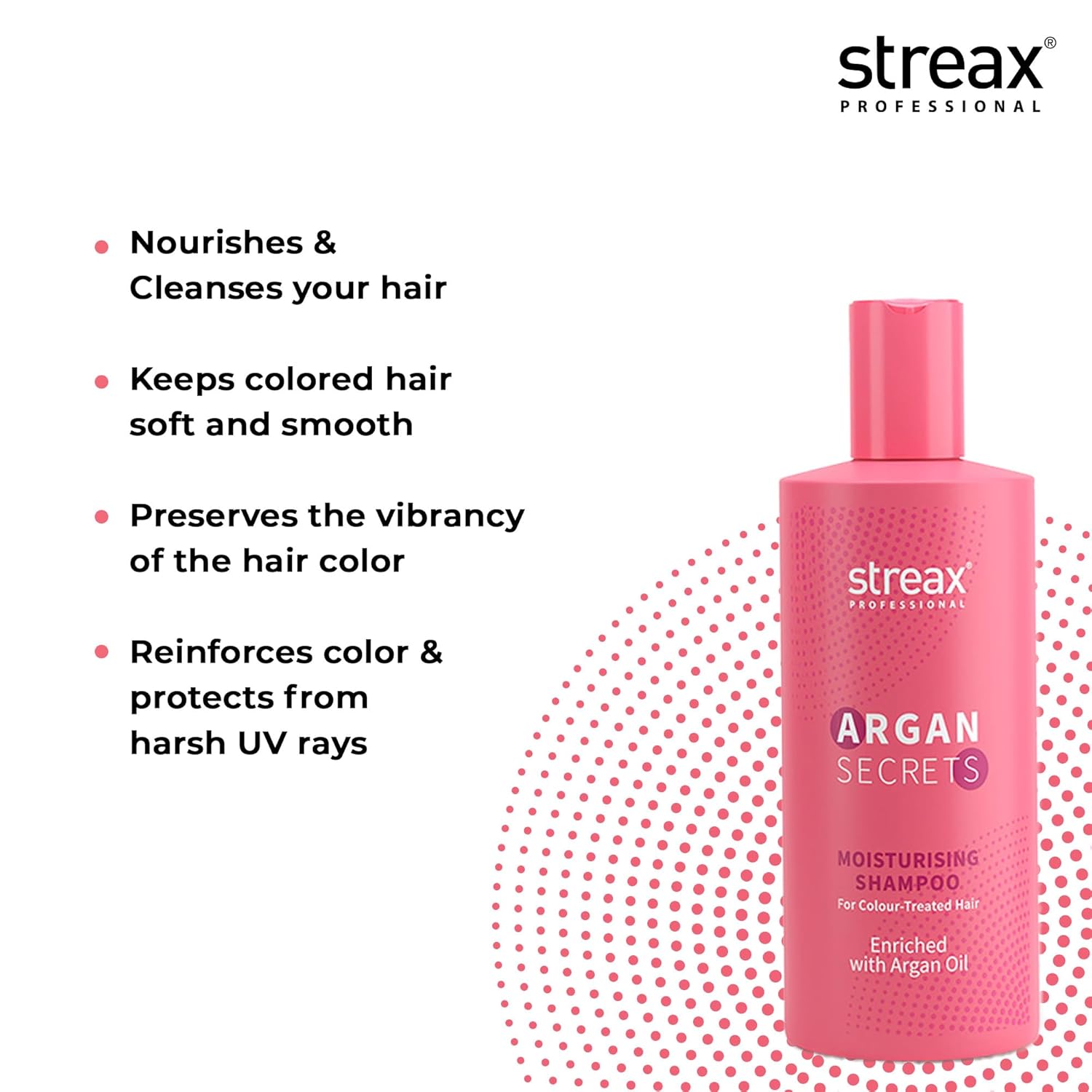Streax Professional Argan Secrets Colour Protect Shampoo, 250 ml