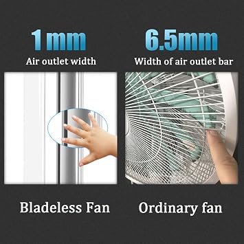 Portable Tower Fan, 32-Inch Oscillating Bladeless Fan, Quiet Remote Control Cooling Fan with Timer, Super Quiet Touchable Pedestal Fan for Home Office or Bedroom