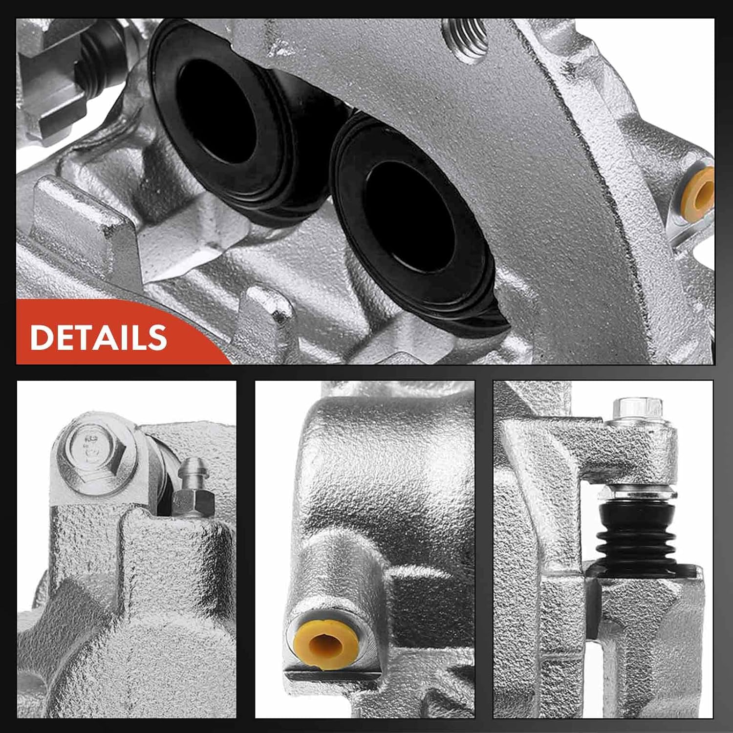 A-Premium Disc Brake Caliper Assembly with Bracket Compatible with Select Cadillac Models - SRX 2010 2011 2012 2013 2014 2015 2016 - Front Right Passenger Side