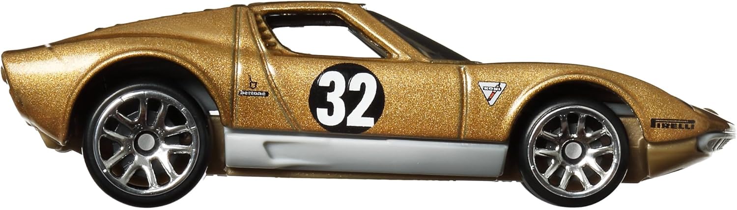 Hot Wheels 1971 Lamborghini Miura SV (Gold), Vintage Racing Club 4/6