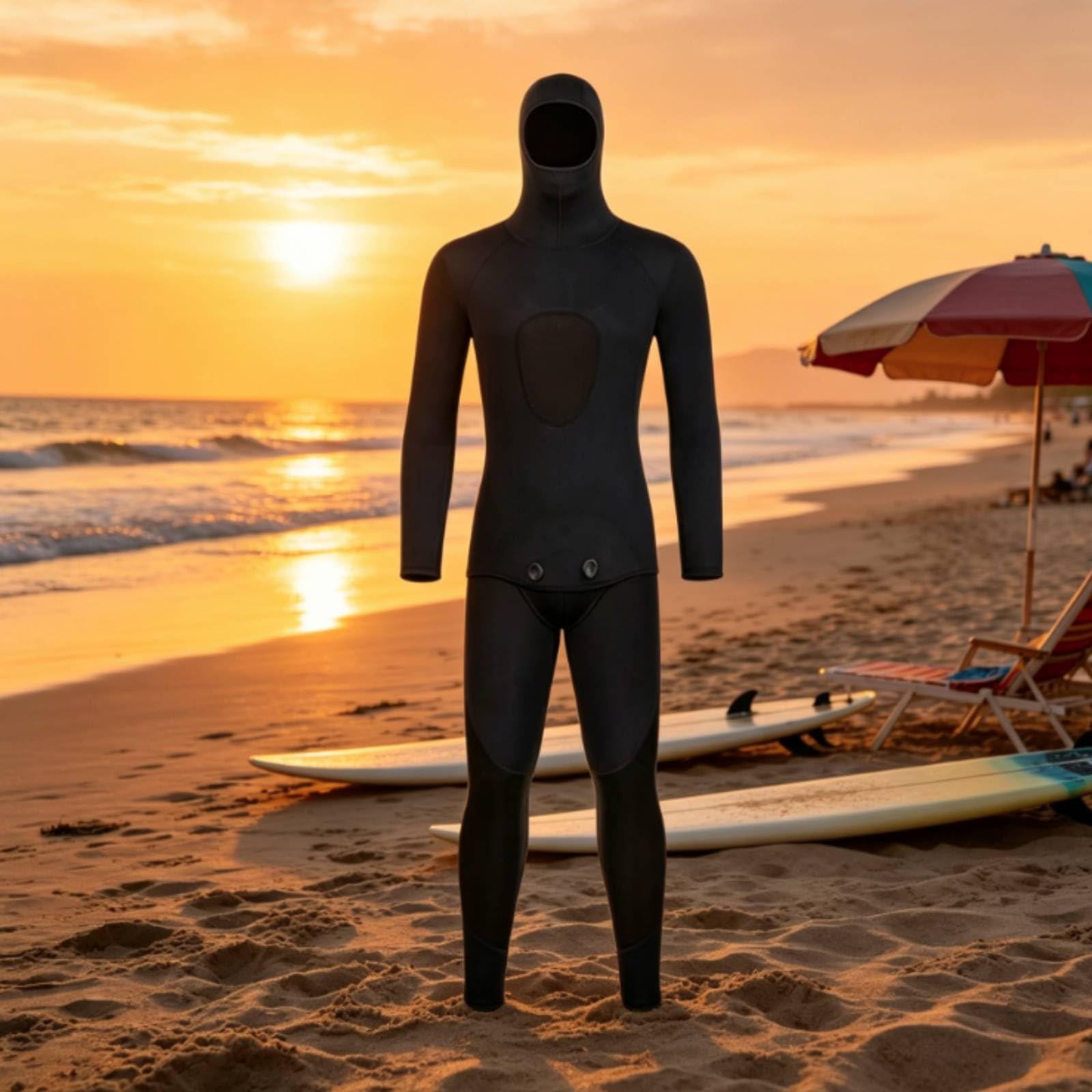 Muta Due Pezzi Anti-Freddo Tuta Termica da Surf Protezione Abbigliamento Sportivo Acquatico per Snorkeling