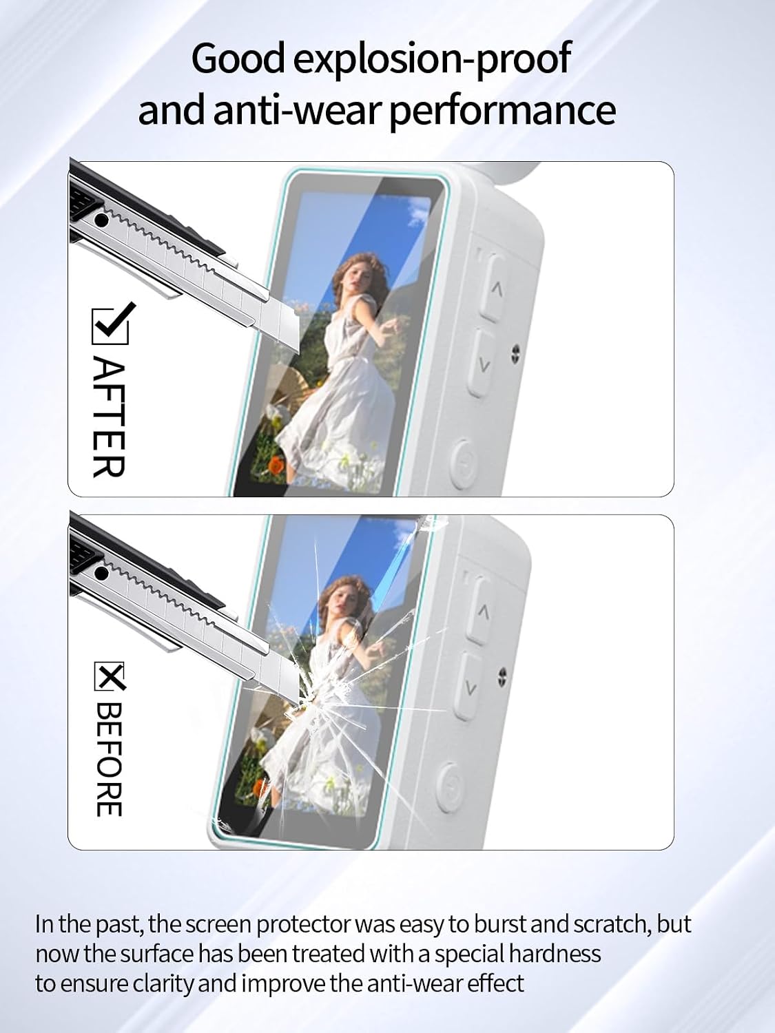 Screen Protector for W & O Q7 Vlogging Camera, High-definition Scratch Resistant Nanofilm Film,HD Clear,Bubble Free with Easy Installation Kit,1 Set image 3