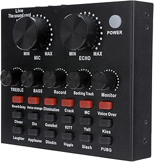 Live Sound Card, 112 Kinds of Electroacoustics Bluetooth Voice Changer with 7 Connection Methods, Support Mobile Phone Computer Headset Using