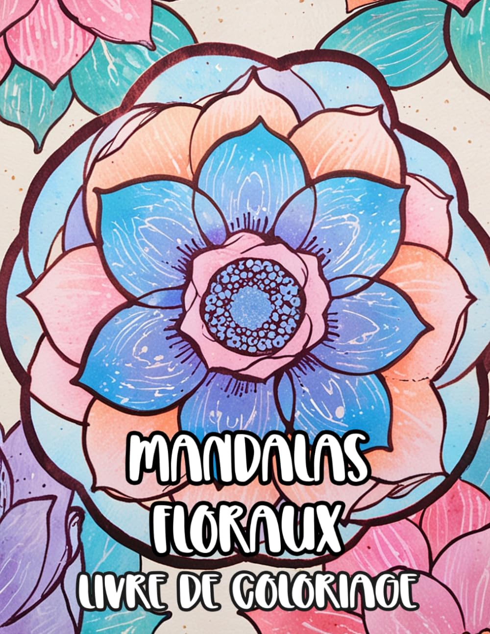 Mandalas Floraux Livre De Coloriage: Pages A Colorier De Motifs Décoratifs Botaniques Art Zen Pétales Feuilles Motifs Géométriques Fleurs Lotus Nature ... Relaxation | Pour Enfant Adulte Ado Senior