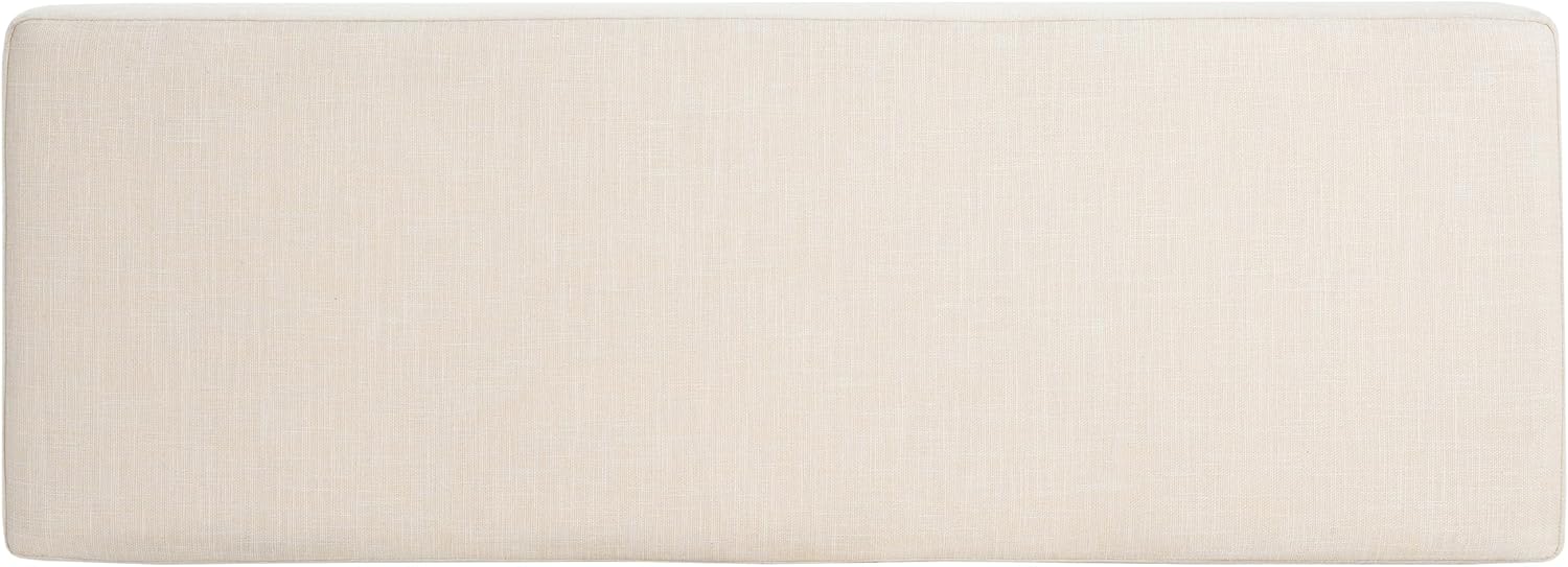 Christopher Knight Home Misty Modern Upholstered Entryway Bench, Solid Wood Storage Ottoman Bench, 2-Tier Shoe Bench with Shelf, Ottoman End of Bed Bench for Bedroom, Beige+Natural