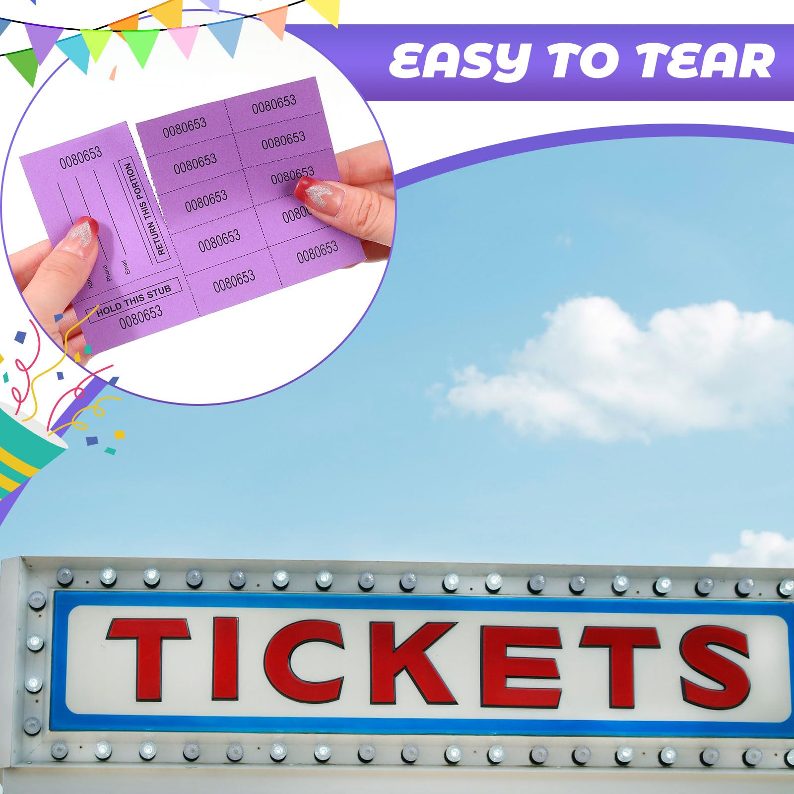 Raffle Tickets Double Roll Kosiz 1000 Sheet Raffle Tickets - 25 Bid ...