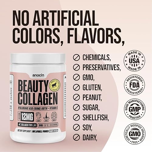 Miniatura 5 de Péptidos de colágeno de belleza, polvo sin sabor