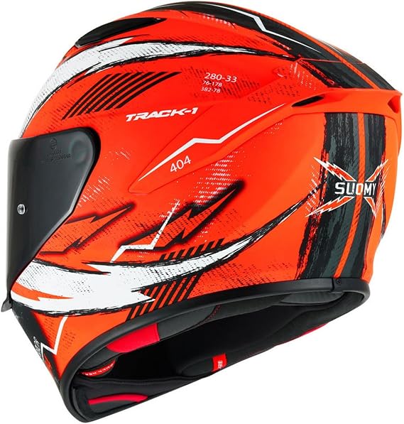 Suomy Track-1 404 Orange White Helmet Size 2X-Large