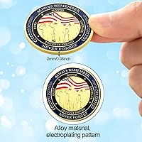 Vista 3 de 10 monedas militares de desafío para veteranos, agradecimiento por tu servicio, apreciación del desafío del ejército, monedas coleccionables