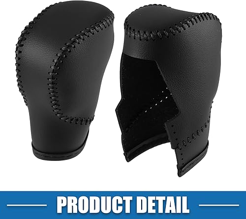 Miniatura 6 de Cubierta de la palanca de cambios para Honda 11th Civic 2022 2023, piel sintética negra, línea negra