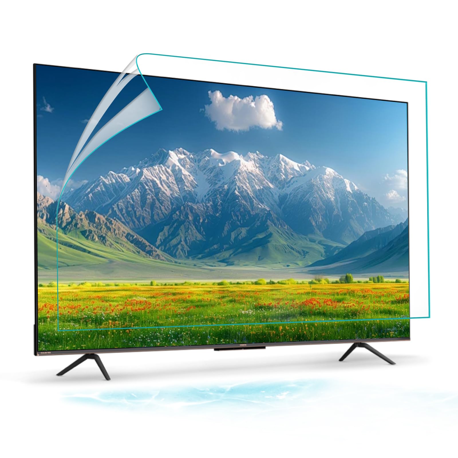 Filtre anti-lumière bleue TV 50 pouces anti-éblouissement élimine reflets et rayures