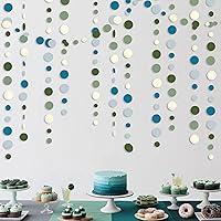 Vista 34 de Decoraciones de Fiesta de Puntos Circulares Rojos Azules Amarillos Guirnalda de Lunares Colgantes de Papel Serpentina de Lunares para Carnaval Circo