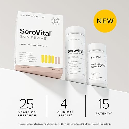 Miniatura 3 de Serovital Skin Revive - Suplemento antienvejecimiento - Fórmula de doble acción díanoche para apoyo al colágeno, hidratación de la piel, reducción