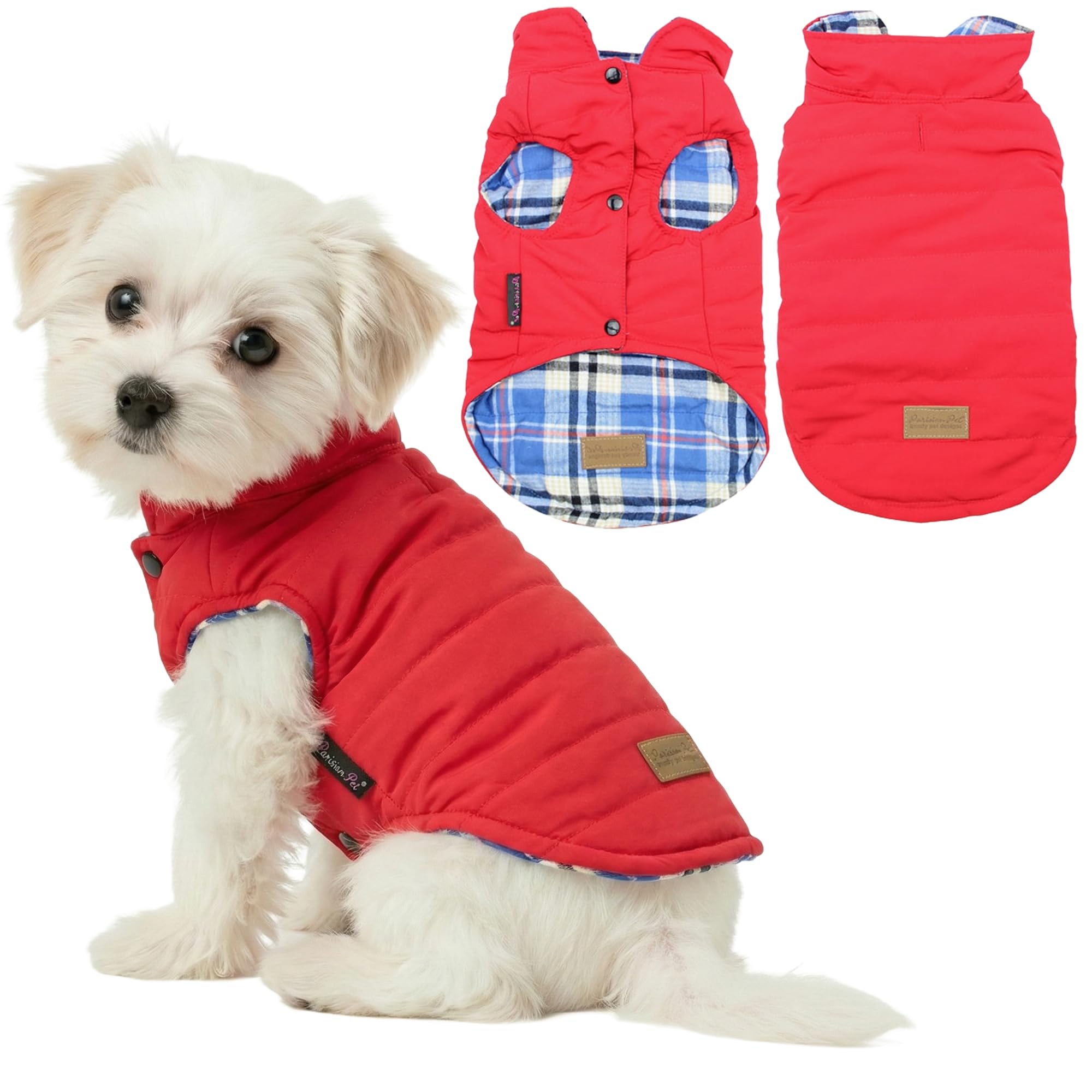 Parisian Pet Plaid Reversible Jacket, S โ image 1