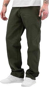 Dickies Men's Relaxed Fit Straight Leg Carpenter Duck Jean, Moss, 32Wx32L