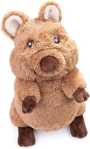 ZHONGXIN MADE Quokka - Peluche realista Quokka, animales de peluche realistas de cola corta, juguetes de peluche de canguro, regalos de cumpleaños