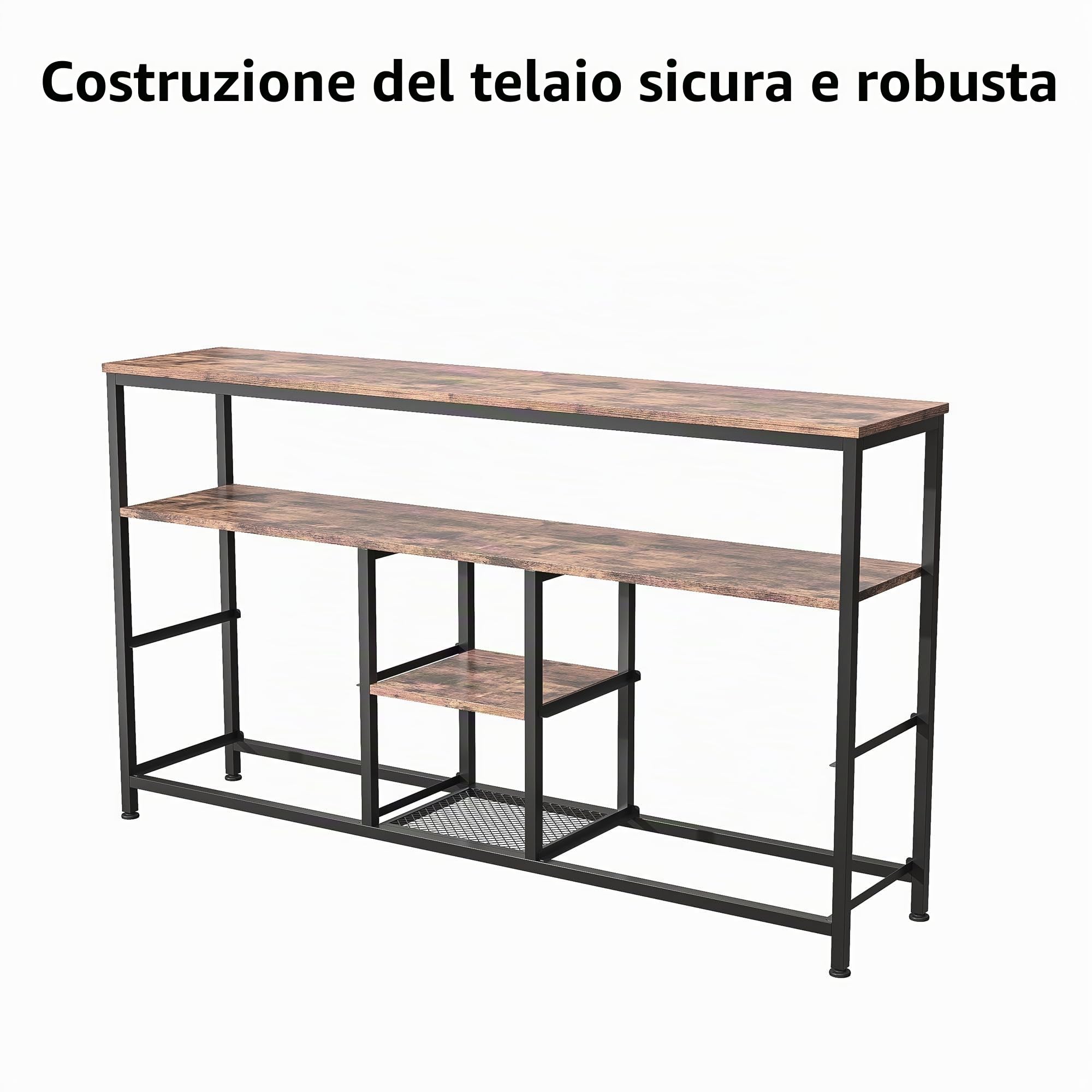 Mobile TV con illuminazione a LED e 4 cassetti in tessuto, per TV fino a 55 pollici, tavolo TV multifunzione con scomparti aperti per soggiorno (colore / 4 cassetti, 137 cm)