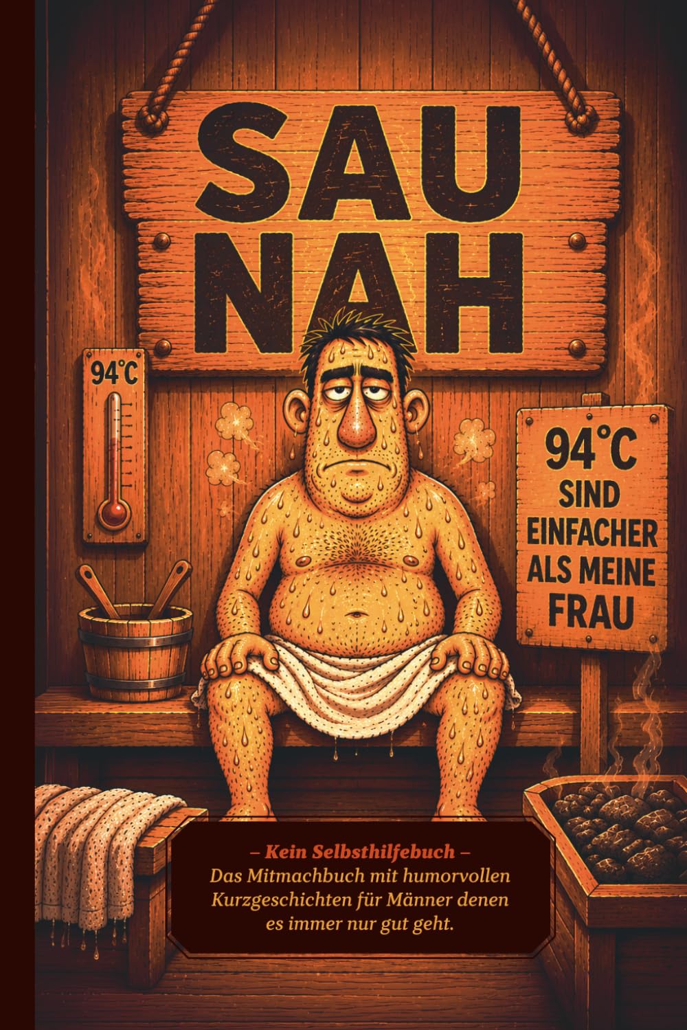 SAU NAH – 94°C sind einfacher als meine Frau: – Kein Selbsthilfebuch – Das Mitmachbuch mit humorvollen Kurzgeschichten für Männer denen es immer nur gut geht.