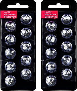 2 Pack/20Pcs Hearing Aid Domes For Oticon, 10mm Replacement Domes For Oticon Universal Silicone Hearing Aid Domes Suitable For Oticon Minifit Hearing Aid Supplies (Black)