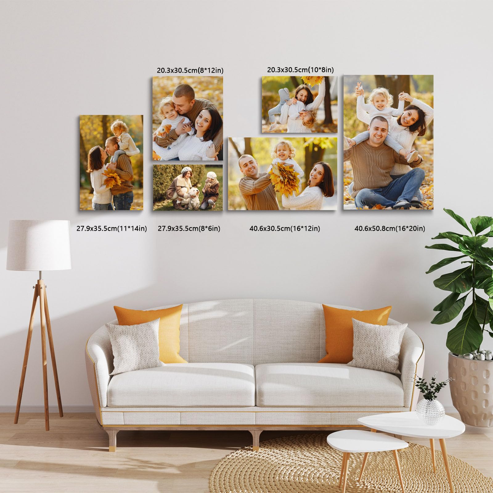 FOSOQIB Impressions Sur Toile Personnalisées Avec Vos Photos