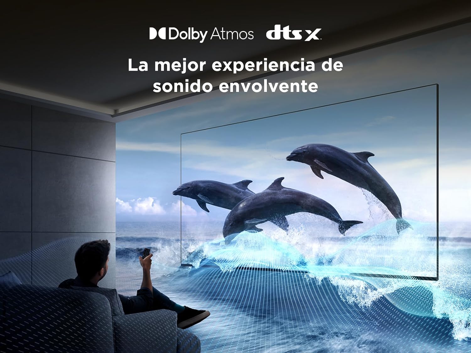 TCL 65T6C Televisor 65 Pulgadas QLED 4K, Smart TV con Fire TV, Dolby Vision y Atmos, HDR10+, Game Master, VRR y ALLM, Control por Voz Alexa 10