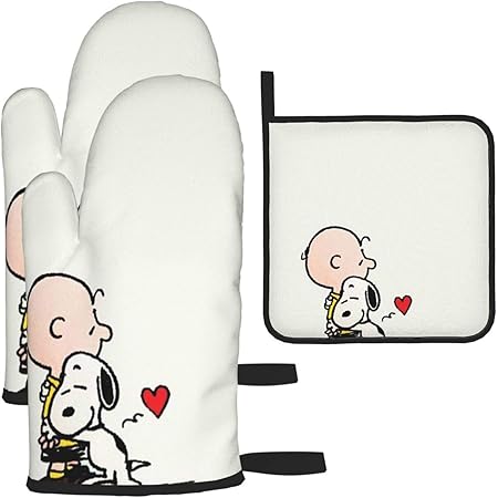 Amazon スヌーピーpeanutsピーナッツ 鍋つかみミトン 鍋敷きセット キッチングローブ キッチンマット 台所 ディズニーキャラクターグッズ オレンジ 並行輸入品 鍋つかみ ミトン オンライン通販