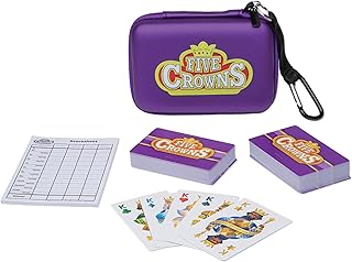 Five Crowns Travel Case Bundle, Cards, Scorecard Included – Card Game for Kids and Adults, Family Game Night, The Game isn’t Over Until The Kings Go Wild!, 5 Suited Rummy Style Card Game, Ages 8+