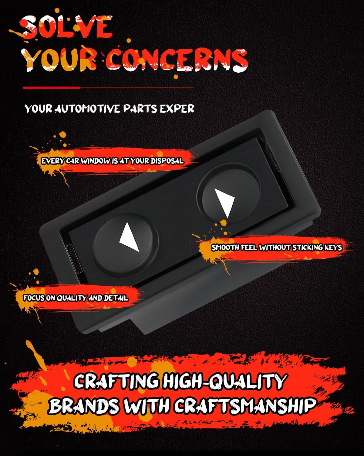 cciyu Power Window Switch Replace OE 22071943 Control Power Window Switch Driver Side or Passenger Side fits for for Chevrolet Blazer (89-88) for Chevrolet K1500 (89-88) for Chevrolet K2500 (89-88)
