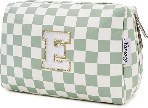 Vista 89 de Narwey Bolsa de maquillaje con iniciales para adolescentes y niñas, regalos de moda de 6, 8, 10, 11, 12, 14, 16, 18 años, bolsa de aseo cosmética