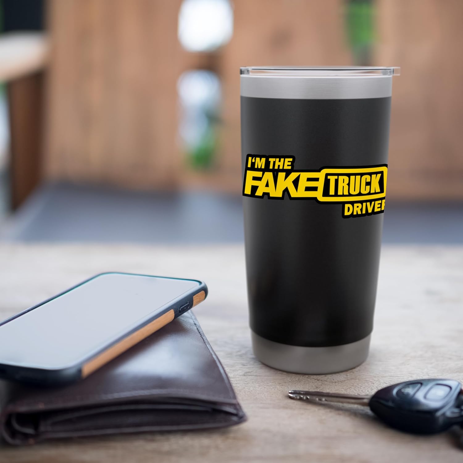 I'm The Fake Truck Driver Stainless Steel Insulated Tumbler - Image 7