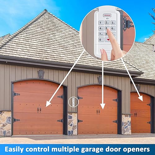 Miniatura 5 de Teclado universal para puerta de garaje, para Genie Overhead Liftmaster Chamberlain Craftsman Wayne Teclado de puerta de garaje 877MAX 377LM 877LM