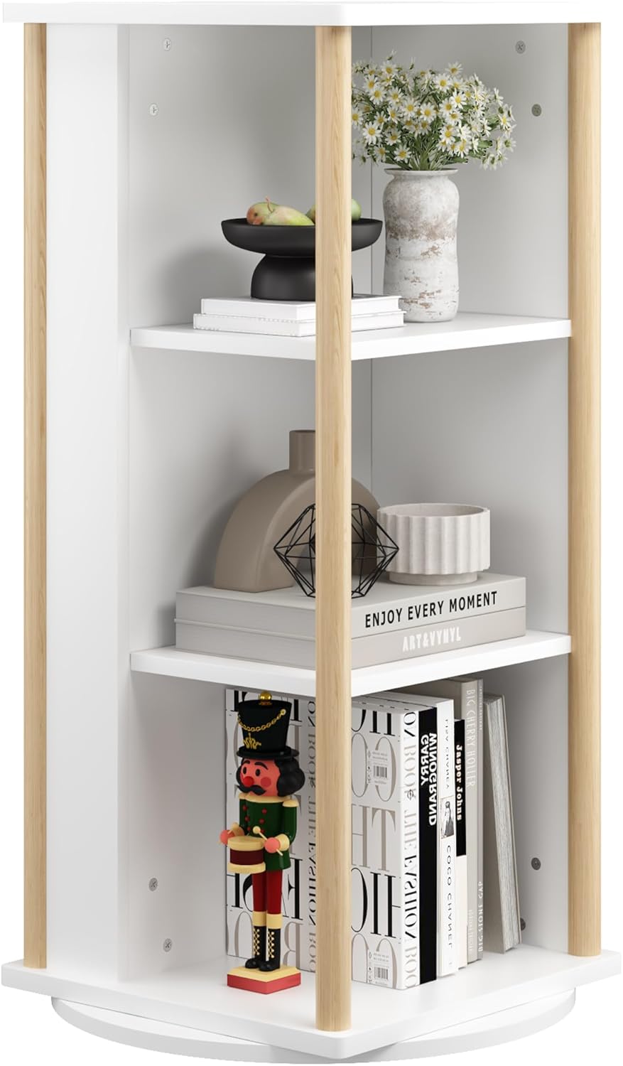 Ikebana Bookshelf for Kids, 3-Tier Montessori Bookcase for Toddlers, Wooden Bookshelf and Toy Storage Organizer for Kids Room, Bedroom, Nursery, Kindergarten