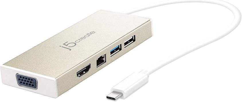 j5create USB-C 3.1 Mini Hub- USB 3.1/3.0/2.0| HDMI 1920 x 1200 @ 60 Hz