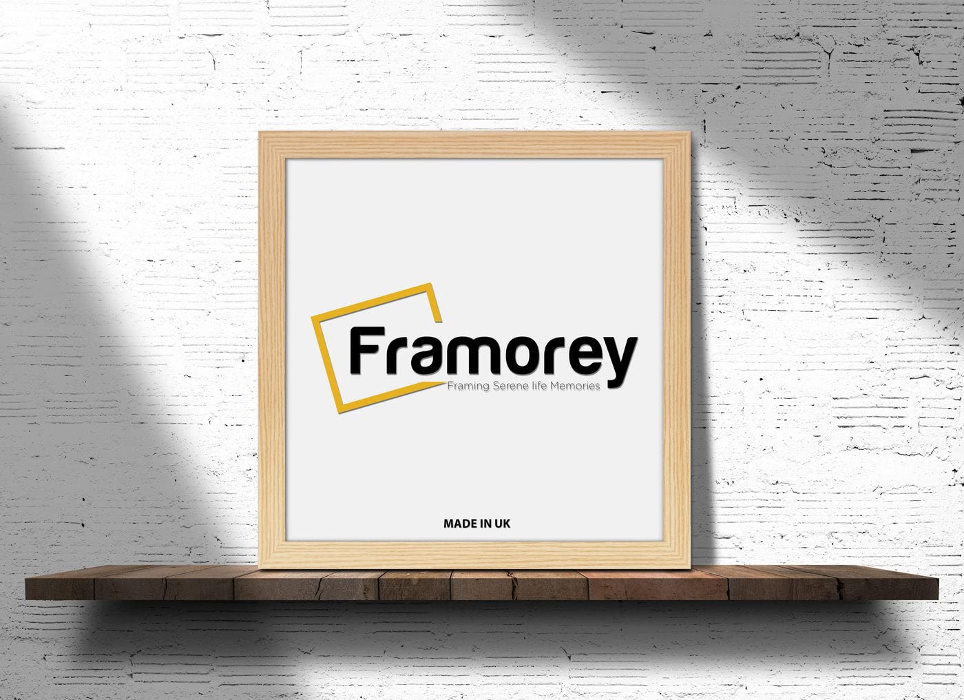 Framorey Modern Flat Pine Photo Frames 9x9 Inch Size Picture Frame Free Standing and Wall Hanging Poster Frames, Premium Quality Photo Frames With an MDF Backing Board