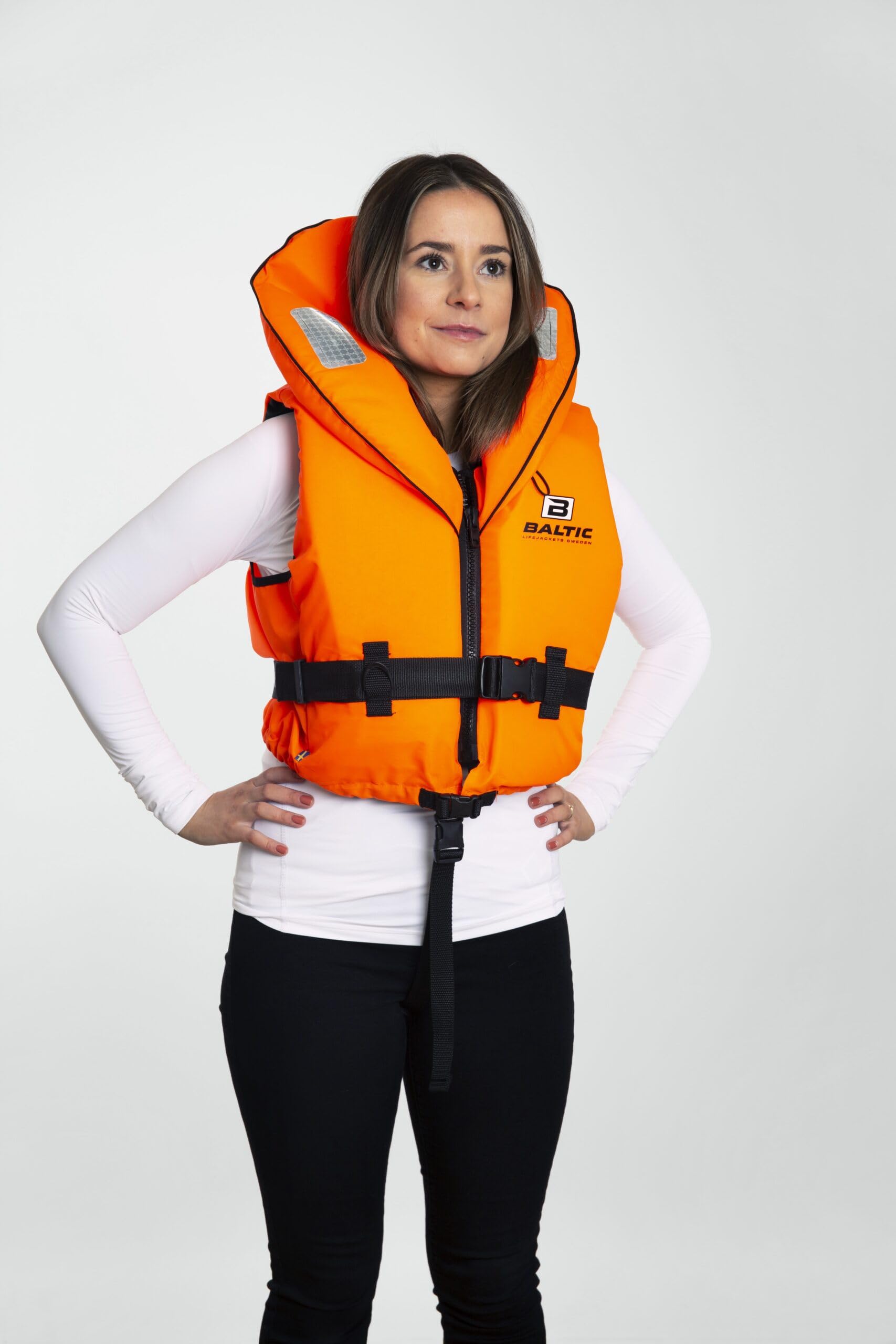Baltic Skipper 100N Rettungsweste 40–50 kg orange – Schwimmweste Jugendliche & Erwachsene | Feststoffweste für Boot, Segeln, Yacht, Motorboot, Schlauchboot, Beiboot & Wassersport Sicherheit an Bord