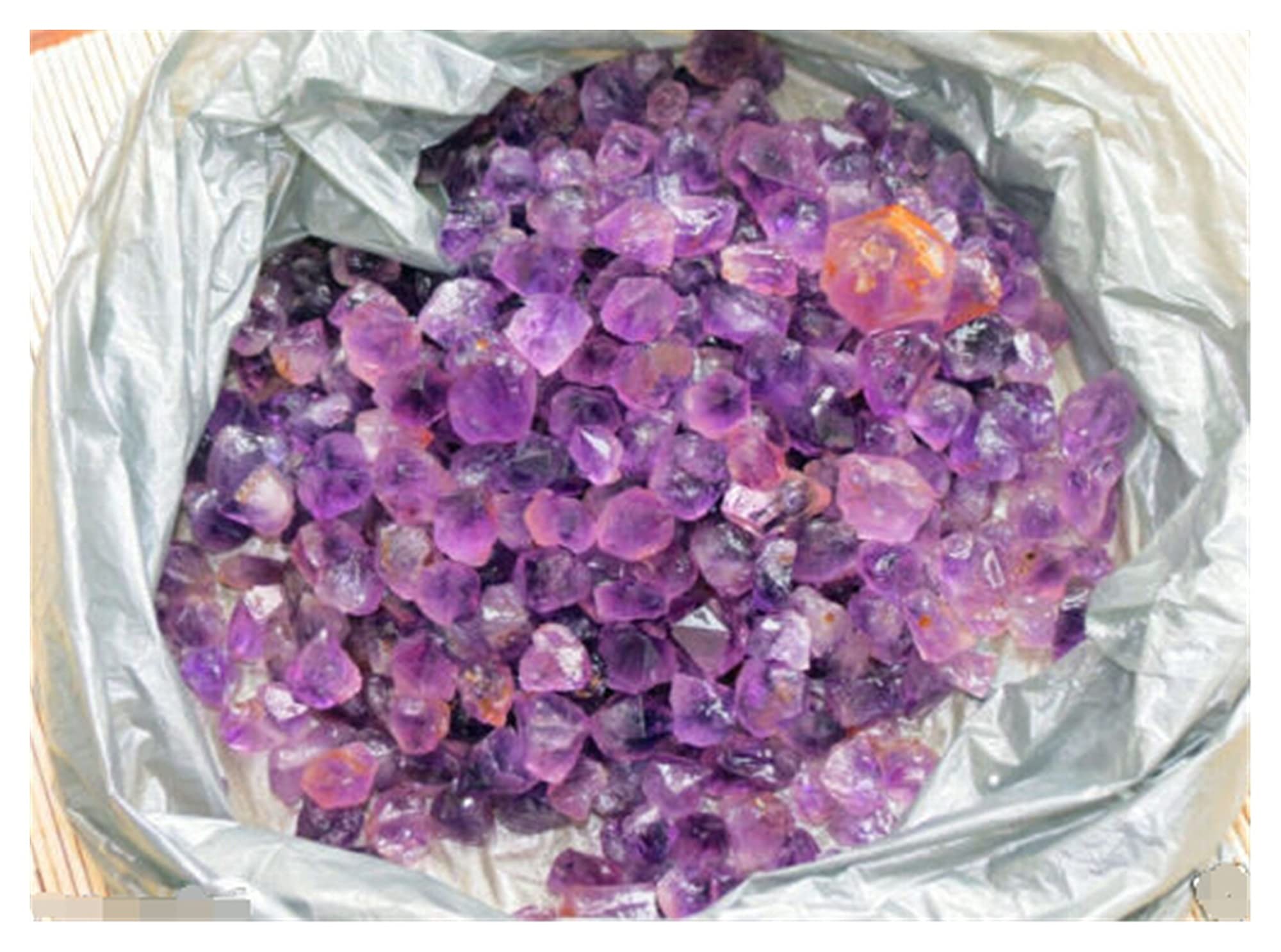 Cristal de Quartz Améthyste Point Brut JCAKES - 100g de Pierres Naturelles Uniques pour Couture