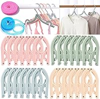 Vista 1 de 24 perchas de viaje, perchas plegables portátiles, perchas de ropa con tendederos, tendedero plegable para viajes, perchas de plástico plegables