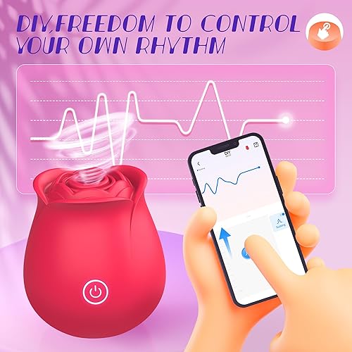 Miniatura 10 de Juguete sexualvibrador de rosa estimulador de pezón, clítoris, punto G con 9 modos de golpeteo masajeador personal para mujeres, parejas, adultos