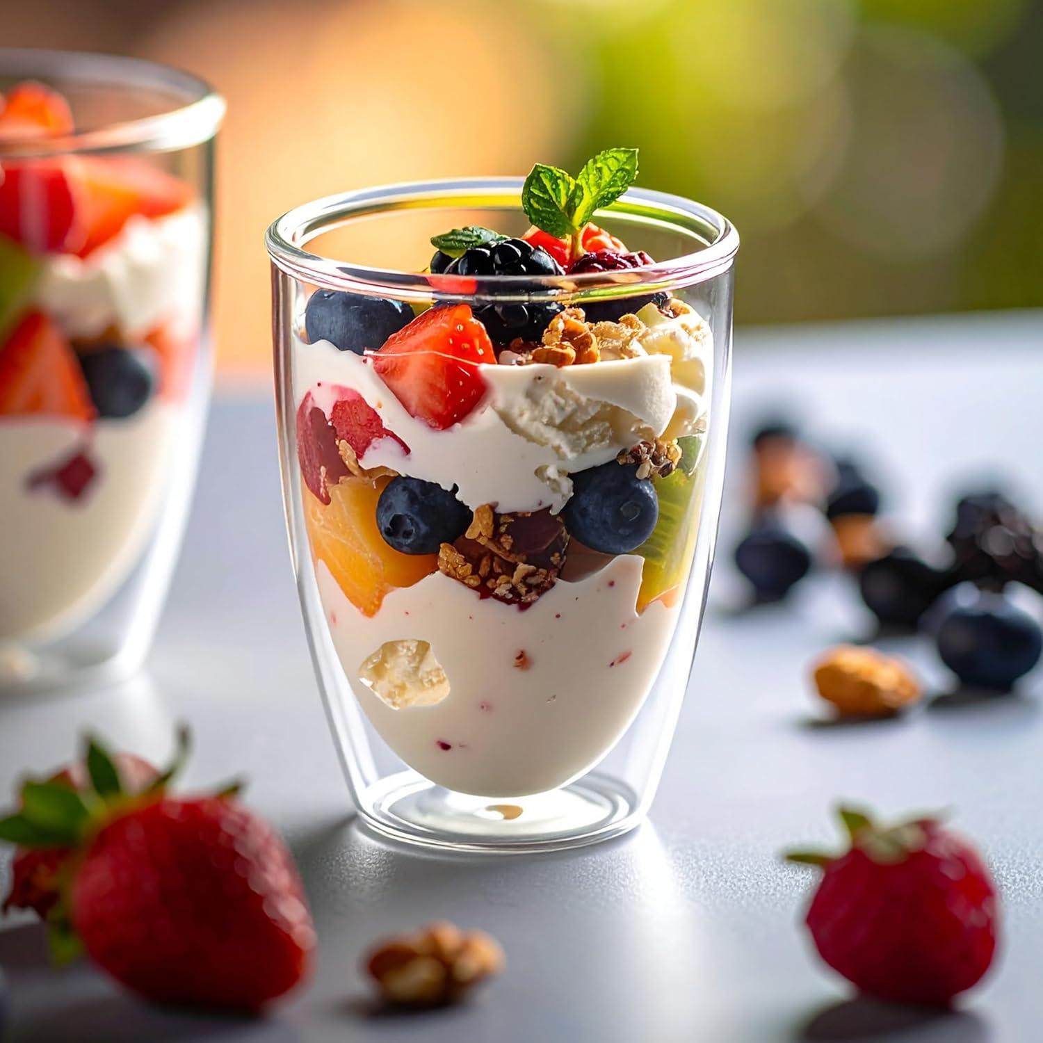 Amazing Abby - Andes - 14-Ounce Insulated Plastic Tumblers (Set of 4), Double-Wall Plastic Drinking Glasses, All-Clear Reusable Plastic Cups, BPA-Free, Shatter-Proof, Dishwasher-Safe - Image 3