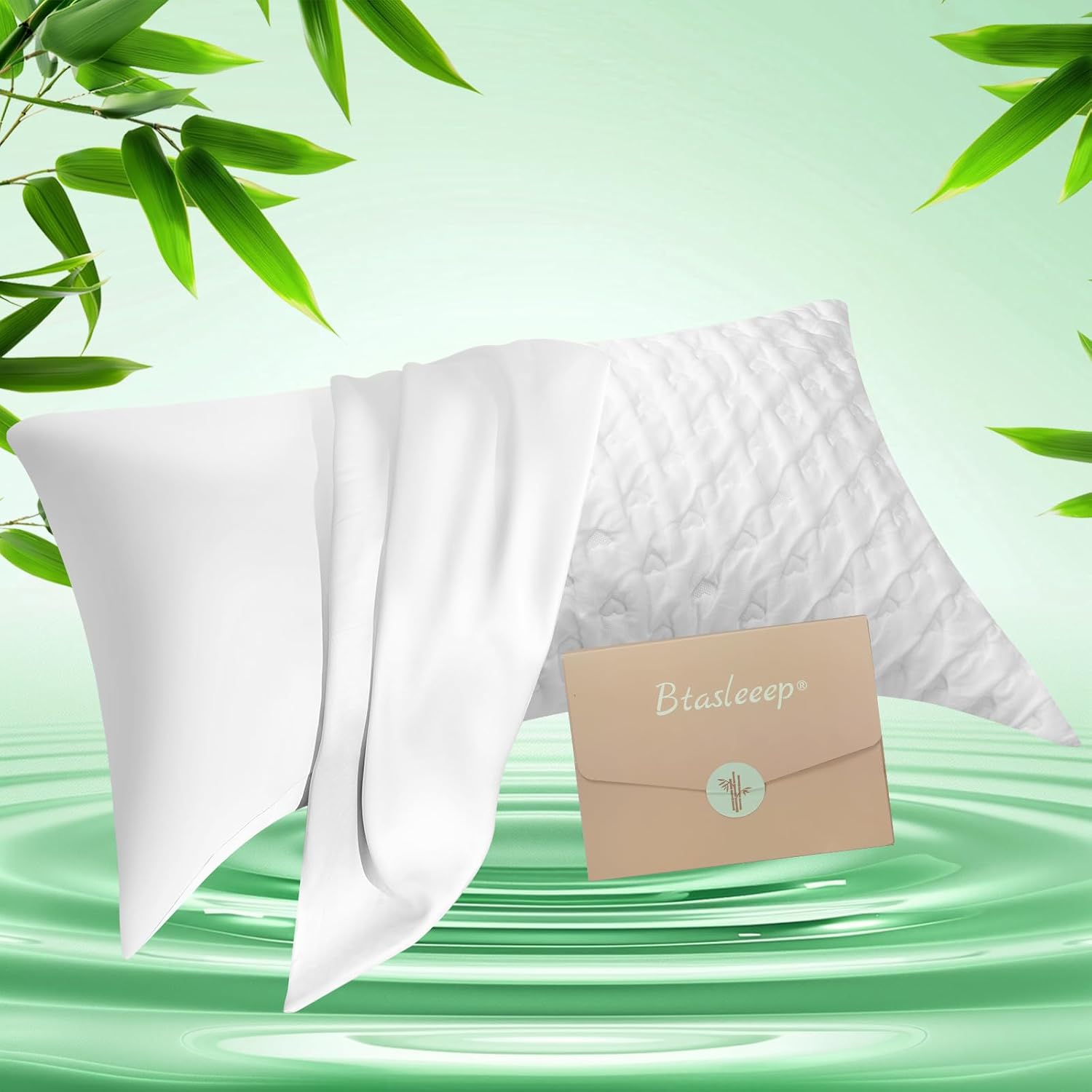 Cooling Curved Pillow Queen Size 1 Pack & Curved Cooling Pillow Case Queen Size 1 Pack