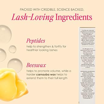 Grande Cosmetics GrandePRIMER Pre-Mascara Lengthener & Thickener with Peptides - Smudge-Proof, Water-Resistant & Contact Lens Safe - for Longer & Thicker Looking Lashes (0.32 oz)