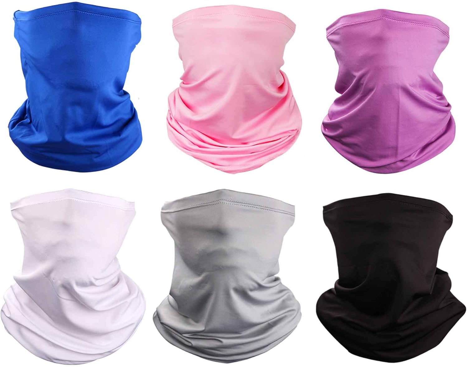 GARSCEN YORC Sun UV Protection Face Mask Cooling Neck Gaiter Reusable Balaclava Bandana Scarf, 6 Pack(camo), Large at  Men’s Clothing store