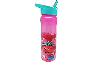 Trolls Water Bottle with Straw