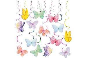 28 Pieces Butterfly Hanging Swirl Decorations for Home Party or Birthday Celebration