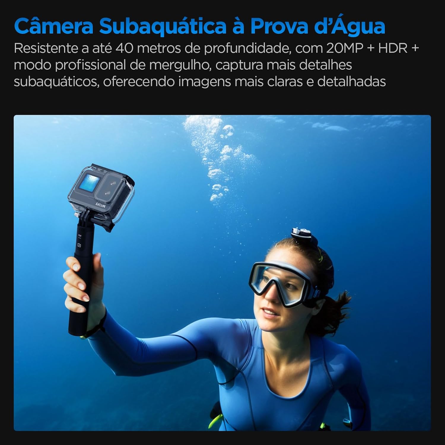 SJ~CAM SJ20 FHD Ultra Night 4K Câmera de Ação Portátil, Dupla Tela, Camera de Ação Esportiva,Bastão de Selfie com 8H de Autonomia,Lente Dupla F2.0/F1.3 4K,Zoom 8X SJ~CAM SJ20 FHD Ultra Night 4K Câmera de Ação Portátil, Dupla Tela, Camera de Ação Esportiva,Bastão de Selfie com 8H de Autonomia,Lente Dupla F2.0/F1.3 4K,Zoom 8X